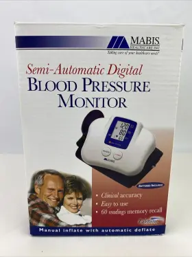 04-263-562 Mabis Blood Pressure Monitor Semi-automatic Digital Clinical Accuracy