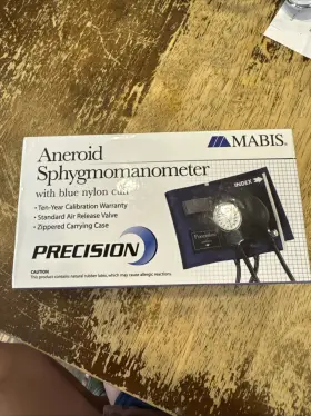 Mabis Healthcare 767056400115 Adult Aneroid Sphygmonanometer With Blue Nylon Cuff #2