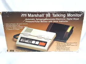 M80519 Marshall 98 Talking Digital Blood Pressure Pulse Monitor Vintage Tested Works