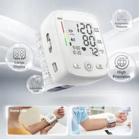 Mbupai 736411676496 Blood Pressure Monitor Digital Wrist Bp Machine Automatic Cuff With 2 User #2