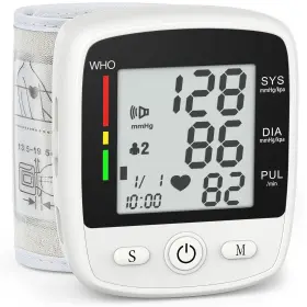 Mbupai 753289192187 Monitor Digital Wrist Bp Machine Automatic Cuff With 2 Users 180 Memory Vo