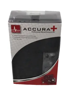 Mc98002 Mccoy 681139022721 Accura Sphygmomanometer And Stethoscope Kit Black