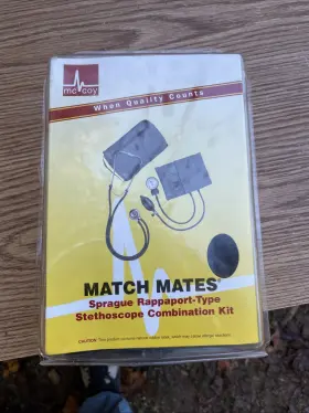 70-360-021 Mccoy Match Mates Sprague Rappaport Type Stethoscope Combination Kit Black