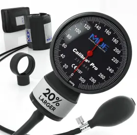 Mdf Instruments 940211628034 Extra Large Gauge Calibra Pro Aneroid Sphygmomanometer With Shock Guard And A