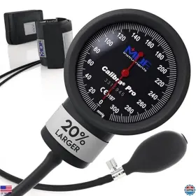 B000qyzsie Mdf Instruments Extra Large Aneroid Sphygmomanometer With Adult Cuff And Shock Guard Black Dial