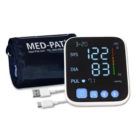Arm-30m Med-pat Bp-s Arm Blood Pressure Monitor - 4.7 Inch Hd Lcd Screen 2 Users X 300 Memories