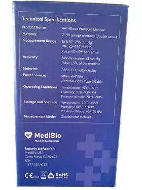 Aoj-30b Medibio Automatic Electronic Talking Blood Pressure Monitor Upper Arm #2