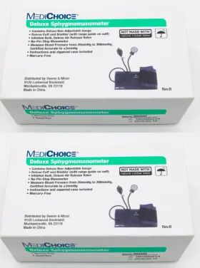 994205 Medichoice Deluxe Sphygmomanometer Adult - Lot Of 2 New