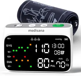 Medisana 313106183134 Upper Arm Blood Pressure Monitor Rechargeable Led 2x110 Memory