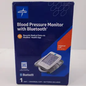 Medline 197344077079 Blood Pressure Monitor With Bluetooth Universal Cuff Gray Read