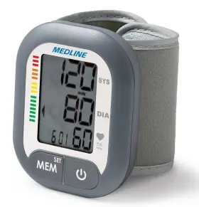 Medline 53ptvymw Digital Wrist Blood Pressure Monitor Wearable Lcd Display