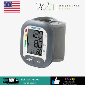 C635161732 Medline Digital Wrist Blood Pressure Monitor Wearable Lcd Display