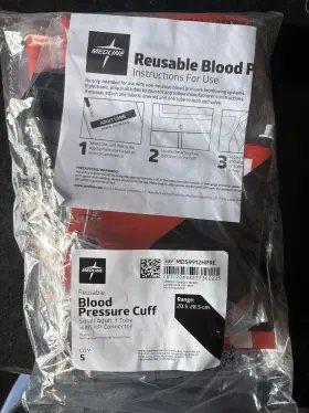 Medline Mds9912hpre Blood Pressure Cuff Small Adult-20.5-28.5cm-5 Each-sealed