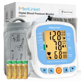 Esm201 Medlinket Blood Pressure Monitors For Home Use Upper Arm Bp Monitor With 9-17 Inch