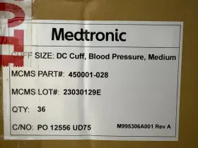 450001-028 Medtronic Case Of 36 Medium 9-14 Inches Adult Dc Cuff