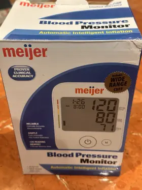 74-553 Meijer Blood Pressure Monitor Wide Range Cuff Model Digital New Nib