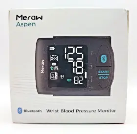 Meraw 860009191921 Aspen Blood Pressure Monitor Bluetooth Wrist Irregular Heartbeat With App