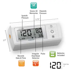 Microlife 642632391004 Series 200 Automatic Upper Arm Blood Pressure Monitor Wide-range Cuff Fits M #3