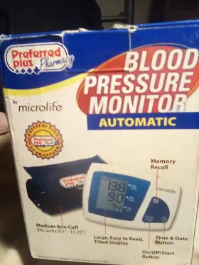 Bp3bx0-a-kray Microlife Digital Blood Pressure Monitor Automatic