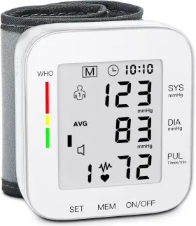 Mmizoo 445001614635 Wrist Blood Pressure Monitor Large Lcd Display Bp Machine Adjustable Cuff