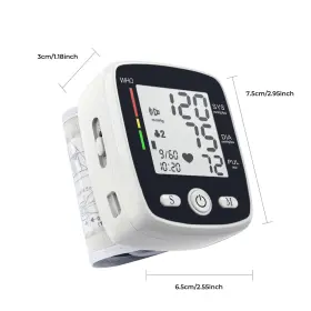 Nouyan 762917671932 Wrist Monitor Automatic Kit Bpcuff Carrying Case For Home Use 90 Readings Memory #2