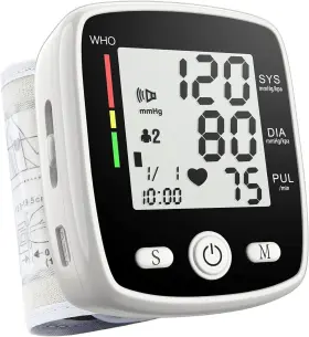 Nouyan 762917671932 Wrist Monitor Automatic Kit Bpcuff Carrying Case For Home Use 90 Readings Memory