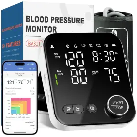 Ba31t Nouyan Smart Blood Pressure Monitor With Bluetooth Upper Arm Monitors For Home Use A