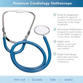 Novamedic 804595002278 Large Adult Size Self Taking Blue Machine And Stethoscope Kit Manual Bp Moni #3