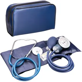 Novamedic 804595002322 Adult Size Blue Manual Blood Pressure Machine And Stethoscope Kit Bp Monitor