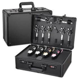 P21052-nl-us Noverlife Large Barber Carrying Case With Code Lock Hairdresser Tool Box Organizer Tra