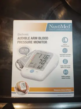 Tbp-6 Nuvomed Tbp-6/0923 Nuvumed Electronic Audible Arm Blood Pressure Monitor Adjustable Cuff