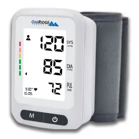 Oakridge Products 850057785128 Wrist Blood Pressure Monitor Large Lcd Backlit Display Adjustable Cuff Voi