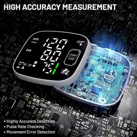 Oklar 797843608448 Monitors For Home Use Rechargeable Cuff Wrist Digital Bp Machine With Led Bac #2