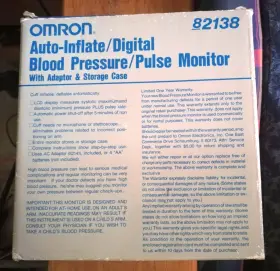 Hem-713cs Omron 82138 Automatic Inflate Digital Blood Pressure Pulse Monitor #2
