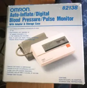 Hem-713cs Omron 82138 Automatic Inflate Digital Blood Pressure Pulse Monitor
