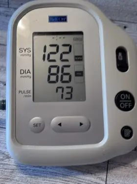 8720-wm Omron Arm Blood Pressure Monitor Digital Automatic Hem 741 Works #3