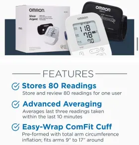 Bp5250 Omron Silver Blood Pressure Monitor Upper Arm Cuff Digital Bluetooth Machine #3