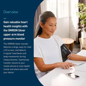Bp5255 Omron Silver Upper Arm Blood Pressure Monitor Clinically Validated #2