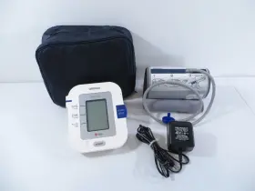 Hem-11dlx Omron Upper Arm Blood Pressure Monitor With Cuff Bag And Ac Adaptor Tested
