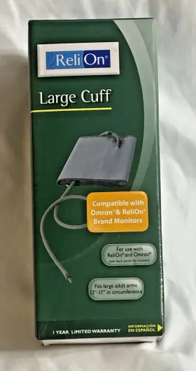 Hem-206 Omron Reli On Large Blood Pressure Cuff New/opened Box