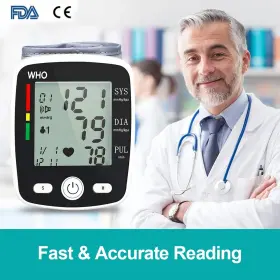 0012 Onestop-stores Blood Pressure Monitor Rechargable Machine Wrist With Voice Bro #3