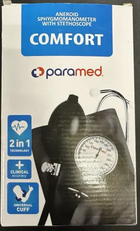 Max0201 Paramed Comfort Aneroid Sphygmomanometer With Stethoscope