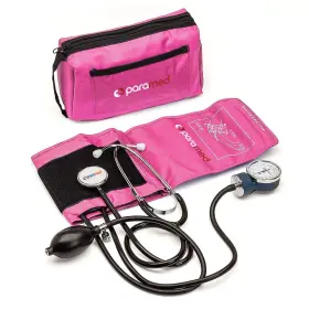 Max0201 Paramed Pink Aneroid Sphygmomanometer With Stethoscope 1 Count Pack Of