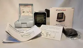 X001pqy75x Paramed Wrist Digital Blood Pressure Monitor Large Display In Box With Instructions