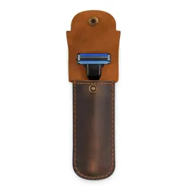 Pavincrafter 904424007183 Full Grain Leather Razor Cover Double Edge Case Handma