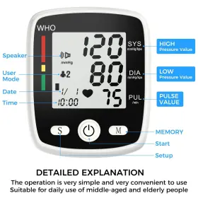 Peakme 739722975272 Monitor Adjustable Wrist Cuff 2 X 90 Readings Digital Rechargeable Machine Wi #2