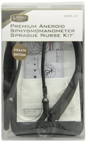 Prestige Medical 786511075675 A5 Aneroid Sphygmomanometer And Sprague-rappaport Nurse Kit Stealth