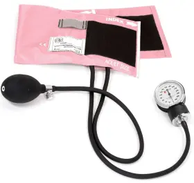 Prestige Medical 786511412807 Premium Adult Aneroid Sphygmomanometer Pastel Pink