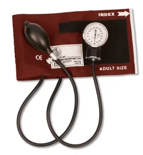 82-bur Prestige Medical 786511566418 Aneroid Sphygmomanometer Burgundy