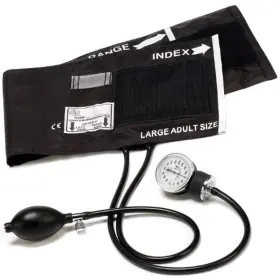 82-ob-blk Prestige Medical 786511621827 Adult Aneroid Sphygmomanometer Large Black